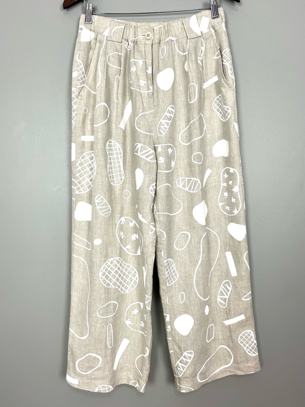 Gorman + Mireia Ruiz Linen Pants Women’s Size 10 Art to Wear Lightweight Wide